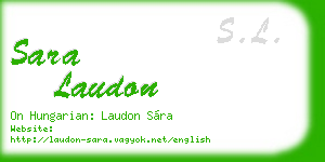 sara laudon business card